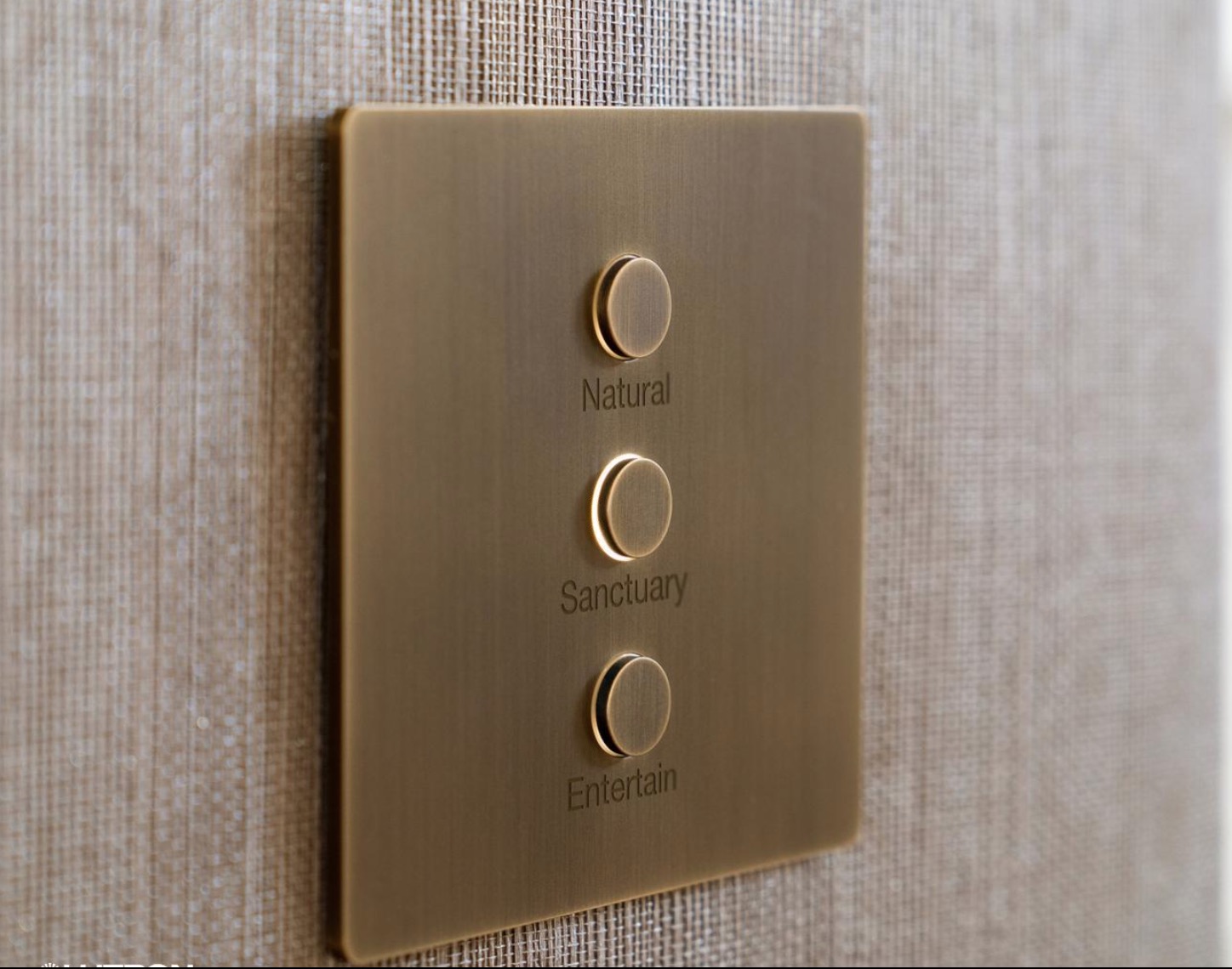 Single Lutron Alisse keypad close-up